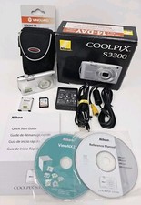 Nikon COOLPIX S3300 16MP Digital Camera w Many Extras, New Pouch, Original Box