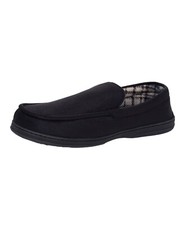 KHOMBU Men's Microsuede Slippers Black Size L