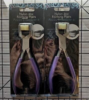 2 Pack !! Cousin Nylon Jaw Forming Pliers With Padded Handles, Purple