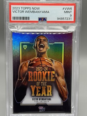 Victor Wembanyama ✨RC✨Topps Now ✨Rookie Of The Year ✨PSA 9