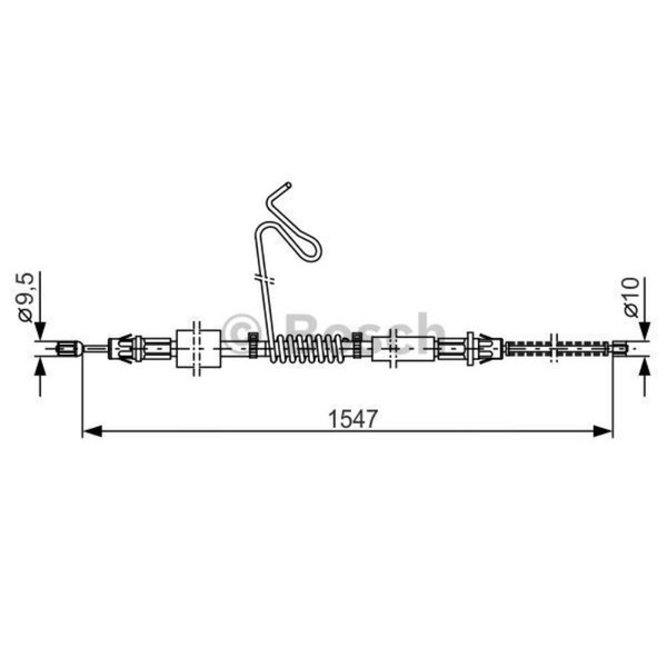 Bosch Handbremsseil Bremsseil Hinten Links Passend FüR Ford Transit Bus-image