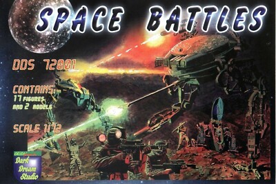 Space Battles (Set 1, Science Fiction Series) 17 fig and 2 models 1/72 DDS 72001