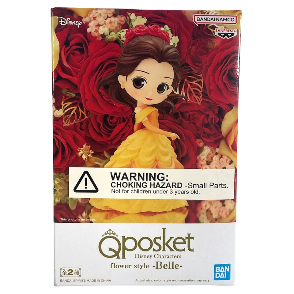 Disney Characters Flower Style Q Posket Beauty and the Beast Belle Ver. A Figure - Image 2 of 4