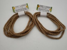 Lot of 2 Floral Garden Decorative Nautical Rope 9.5ft Arts  Crafts width 1/4 "