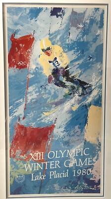 Hand Signed Leroy Neiman 1980 XIII Olympic Lake Placid Winter Game