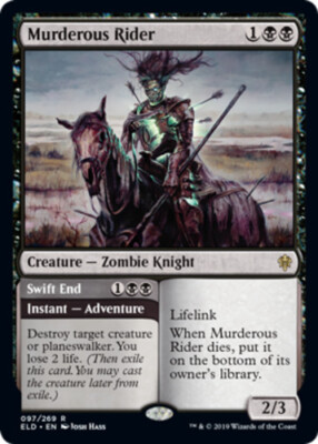 1 x Murderous Rider // Swift End - Throne of Eldraine - Light Play - MTG