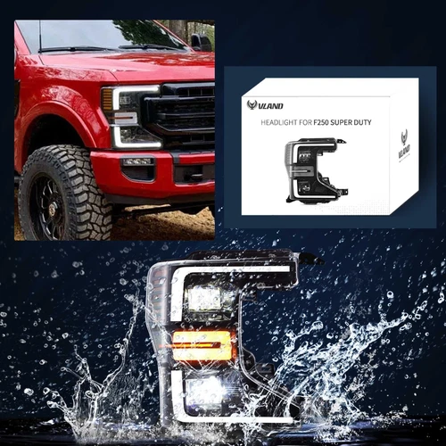 Full LED Headlights For 2020-2022 Ford F250 F350 Super Duty Black Frontlamps L+R - Bild 8 von 11