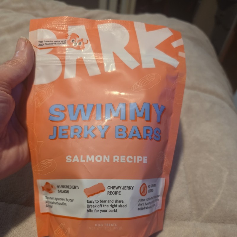 BARK BOX SALMON Dog Treats Swimmy Jerky Bars  3 oz 