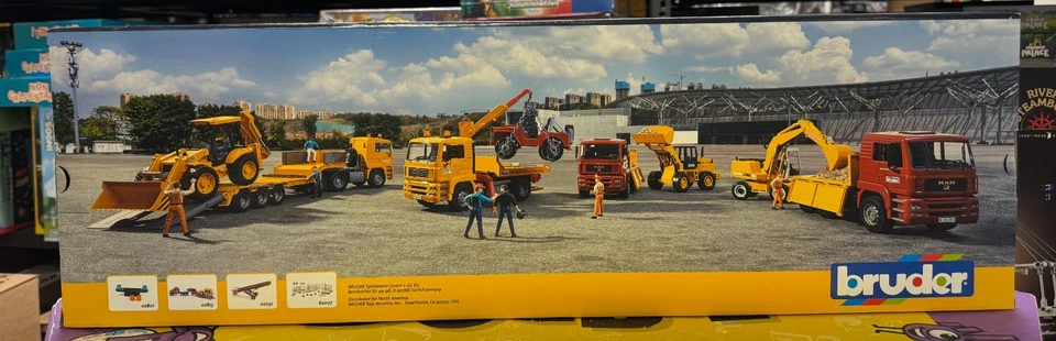 BRUDER 02751 - CAMION DUMPER MAN TGA CON ESCAVATORE LIEBHERR - NUOVO - SIGILLATO - Immagine 3 di 4