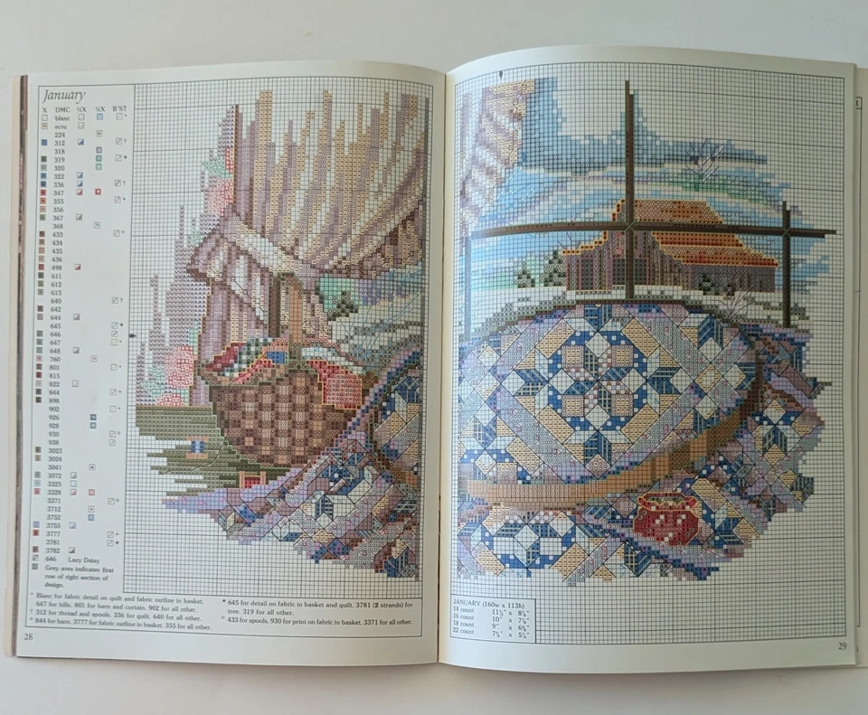 Paula Vaughan's Quilts For All Seasons 12 Cross Stitch Designs Pattern Book PLUS - Image 4 of 4