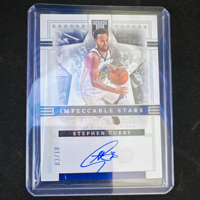 Panini 2022-23 Impeccable Stephen Curry Impeccable Stars Auto /10 IS-SCY