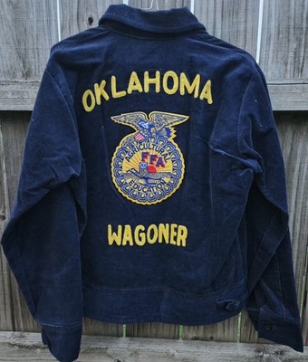 2 Vintage FFA Navy Corduroy Buckle Back Jackets Oklahoma Sz 36 | eBay