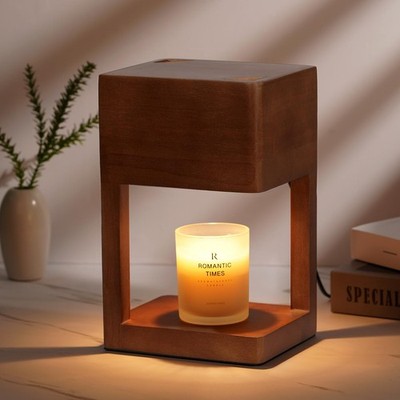 Candle Warmer Lamp Wood with Timer, Dimmable Electric Candle Lamp Warmer for...