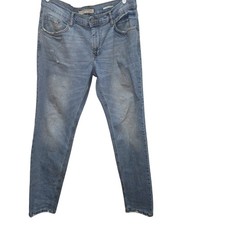 Mango Tim Slim Jeans Mens 36x32 Light Wash St...