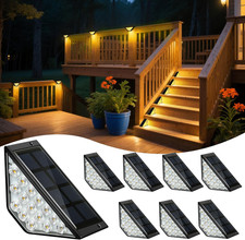 Solar Step Lights for Outside, Solar Stair Lights Outdoor Waterproof, Deck Step