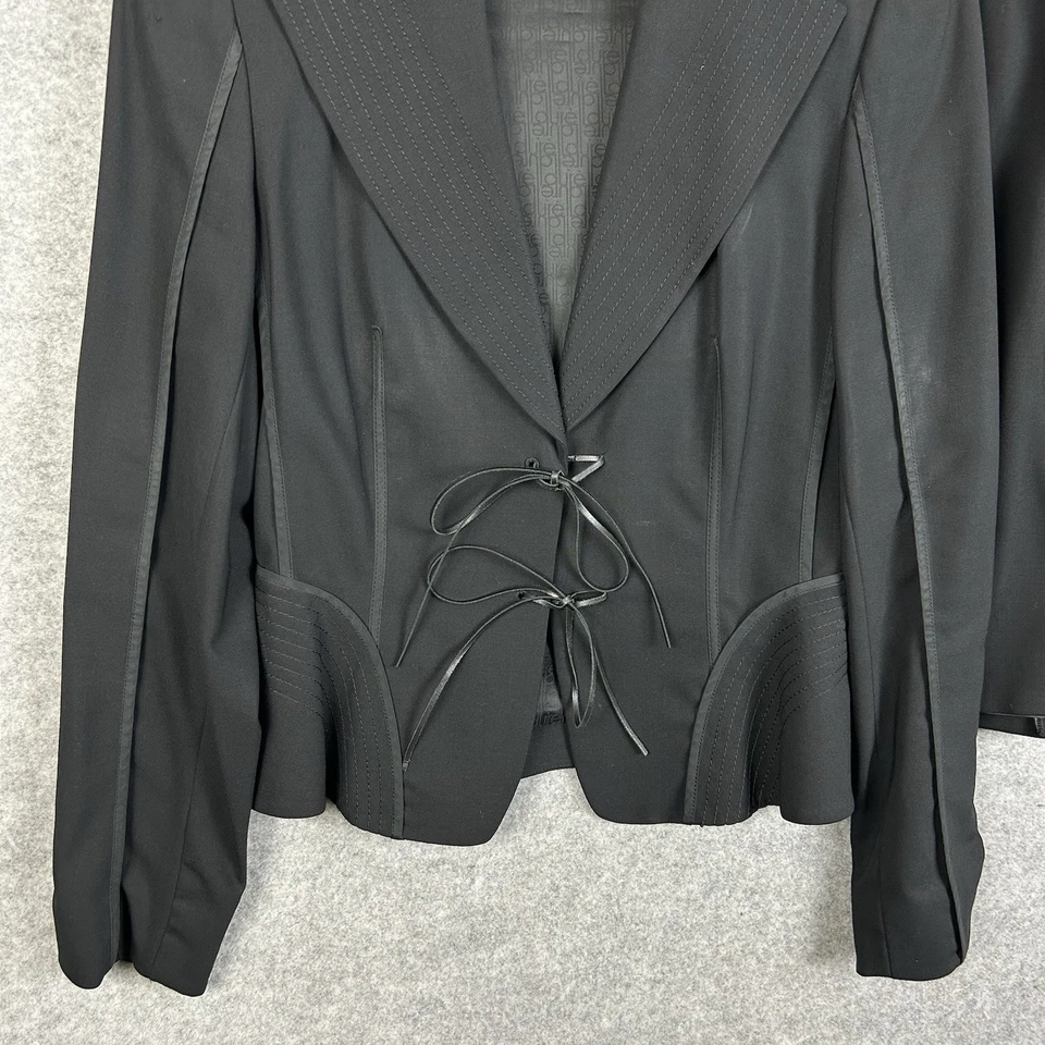 Laurel юбка костюм женщин Великобритании 10 Blazer куртка и юбка черная шерсть дизайнерская работа - Изображение 3 из 4