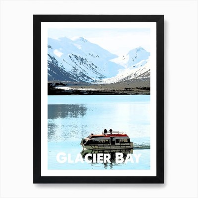 Glacier Bay, Nationalpark, Natur, gerahmtes Wandbild Poster Leinwanddruck Bild