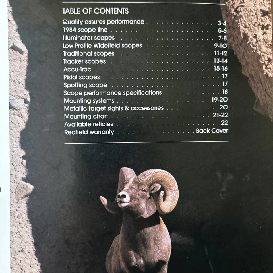 1984 REDFIELD RIFLE SCOPE AND MOUNT CATALOG, 75TH ANNIVERSARY - Image 2 of 4
