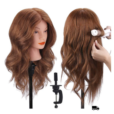 Haarstyling-Trainingkopf mit 100 echtem Haar 18 Zoll DIY