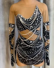 ice figure skating competition dress Gymnastics costume dance Dress dyeing