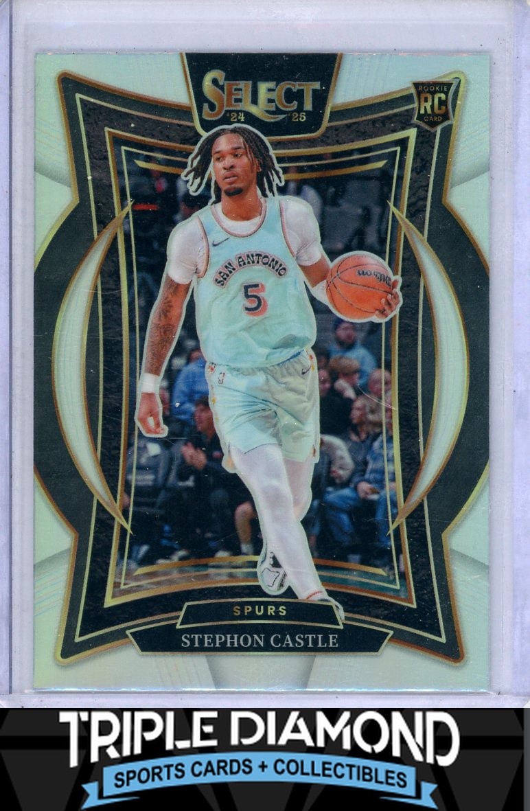 2024-25 Panini Select Stephon Castle Rookie Concourse Silver Prizm Spurs L920
