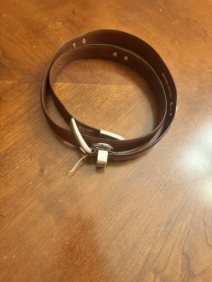 Brown Leather Belt With University of Texas Longhorns National champion sz  44 - Image 3 of 4