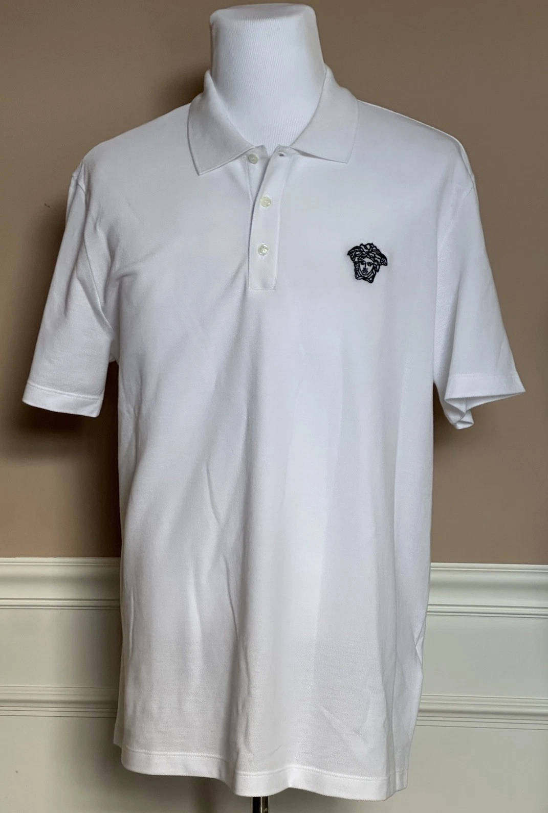 Versace Medusa White Piquet Cotton White Polo Shirt 6XL A89507S NWT $550
Opens in a new window or ta