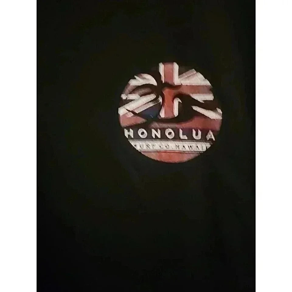 Honolua Surf Co 衬衫男式小号黑色冲浪海滩毛伊岛图案 T 恤 CR5 休闲 — 第 4/4 张图片