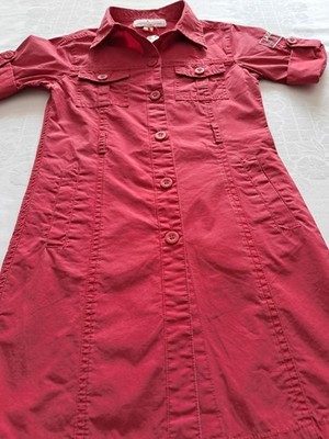 Janas Nielsen- Kleid- Kurzarm-Kirschenrot- Größe 116-122- Neu