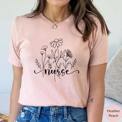 Nurse Nursing Floral Comfort Tee