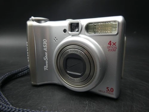 Canon PowerShot A530 5.0MP Compact Digital Camera Silver - Tested & Working! ✅📸