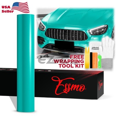 ESSMO PET Super Gloss Metallic Teal Auto Vinyl Wrap Film Sheet Decal Like Paint
