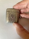 Antique Victorian Silver Plate Vesta Case Match Safe, fob 1 3/4