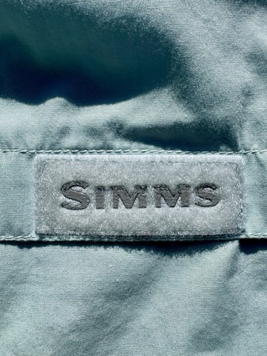Simms Guide Series Pro Mens M Medium Fishing Shirt Blue Vented Long Sleeve UPF - Picture 14 of 15