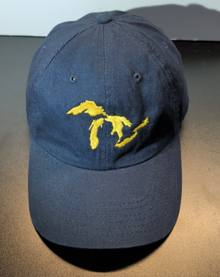 #ad Great Lakes Hat Cap Strap Back Blue Yellow Dad Adult Michigan Wisconsin $19.99