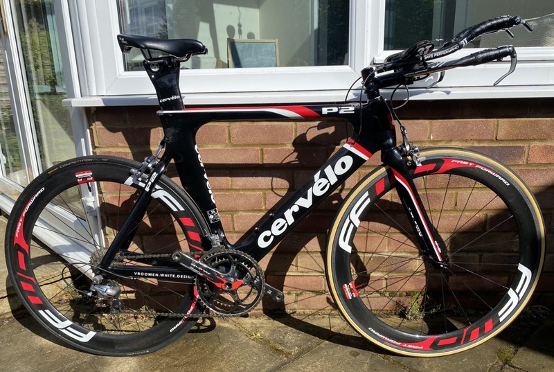 Cervelo P2 56cm Carbon Triathlon/TT Bike with Carbon Wheels - Great Condition