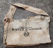 Vintage Original Detroit Daily Mirror Newsboy Bag Circa 1931-32