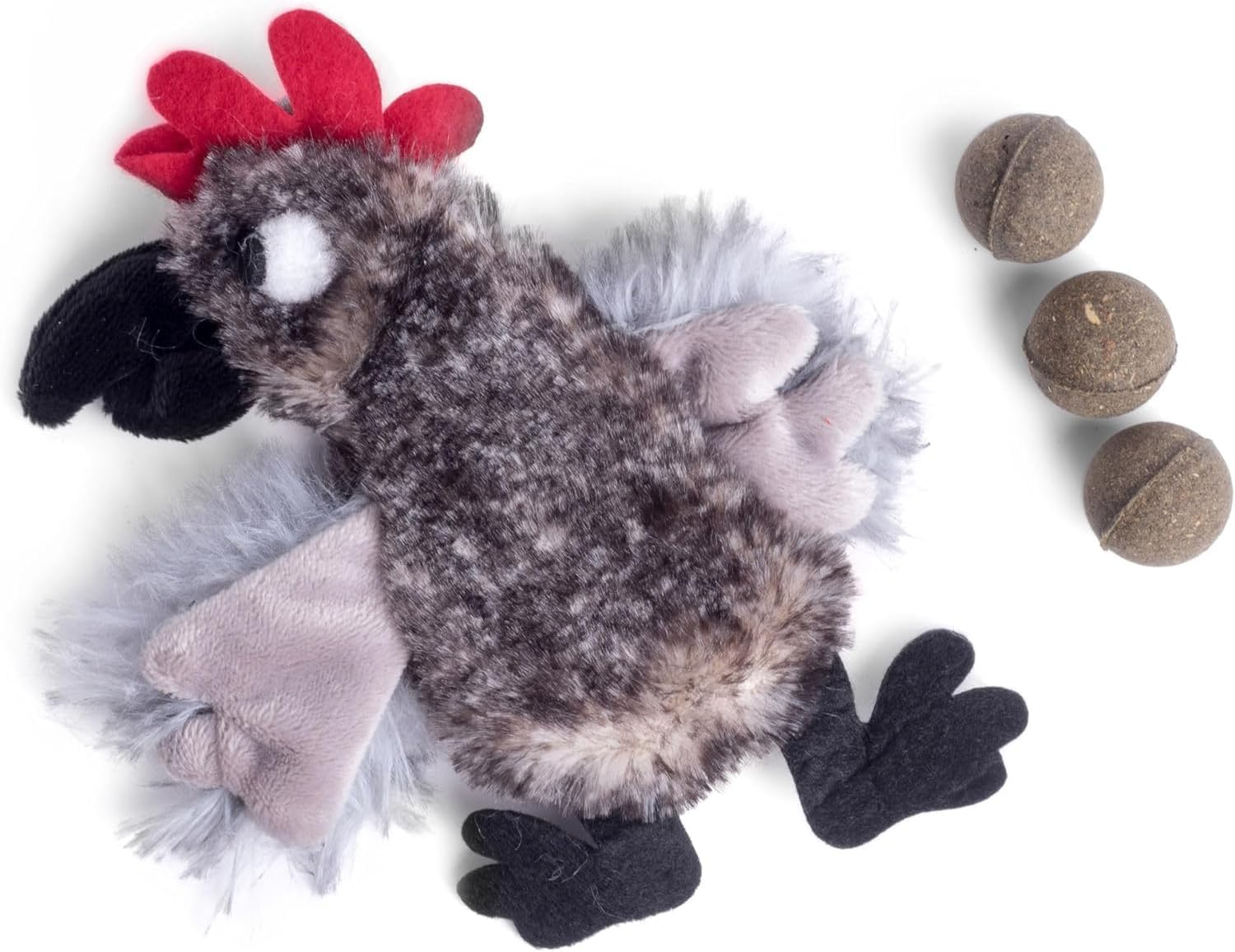 Petface Refillable Catnip Plush Cockerel Cat Toy, Soft Catnip Toy for Safe Stimu
