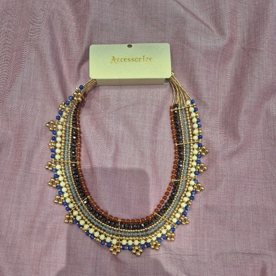 Accessorize Multi Strand Necklace Multicoloured 18'' BNWT 