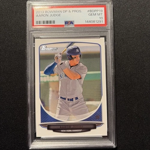 AARON JUDGE 2013 BOWMAN DRAFT & PROSPECTS #BDPP19 PSA 10 CAPTAIN AMERICA MVP