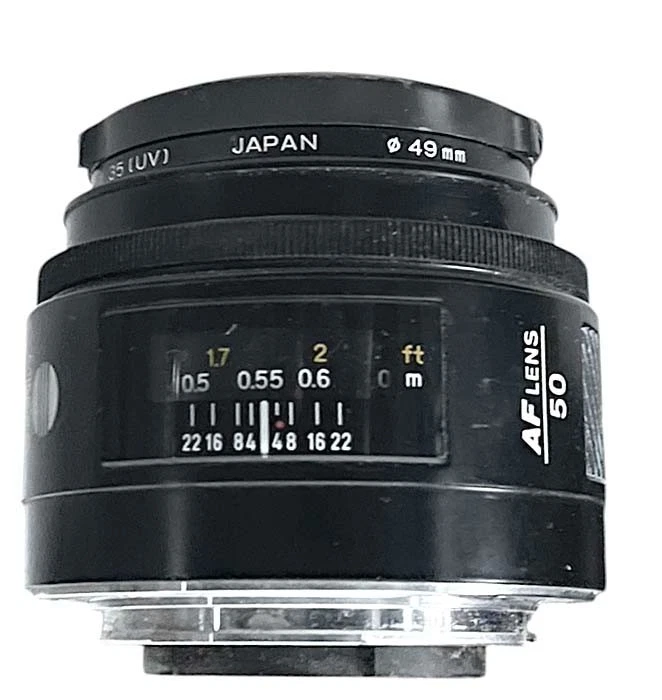 Minolta Maxxum 50mm Focal Camera Lenses f/1.7 Maximum Aperture for