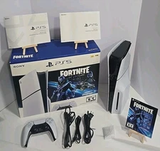 Sony PlayStation 5 Disc Version Slim Edition Fortnite Cobalt Star Bundle CIB VGC