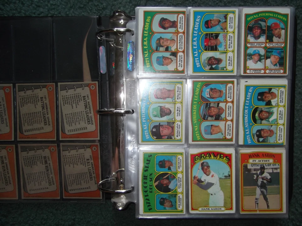 1972 TOPPS BASEBALL NEAR COMPLETE SET LOT(591/787)w/STARS,RC's,HOF,HIGH NUMBERS - Image 2 of 4