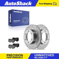 Front Drilled Slotted Brake Rotors Ceramic Pads for Toyota Sequoia Tundra