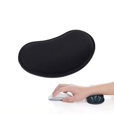 Ergonomic Wrist Support, Memory Foam Pad, Office Gaming Computer, Black