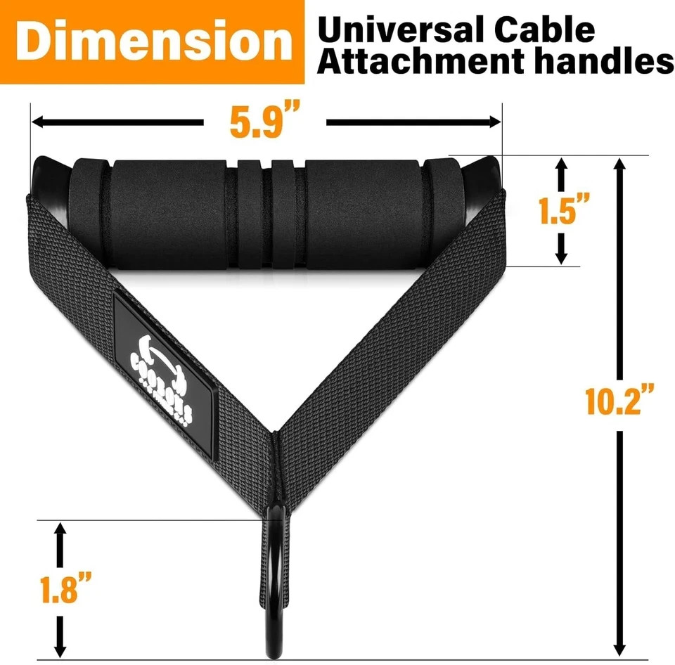 Heavy Duty Exercise Handles, Gym Handles for Cable Machine Attachment ...