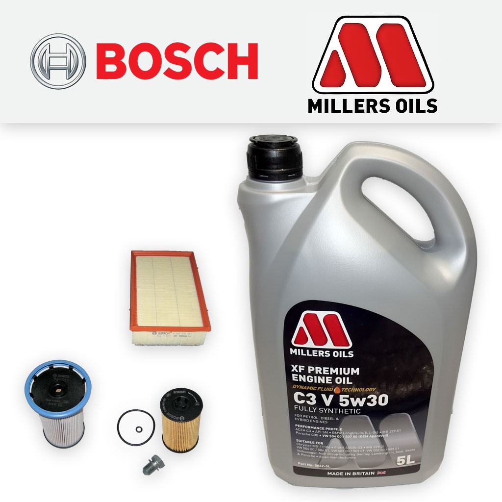 SERVICE KIT for SKODA OCTAVIA (5E) 1.6 TDI OIL AIR FUEL FILTERS +OIL (2012-2020)