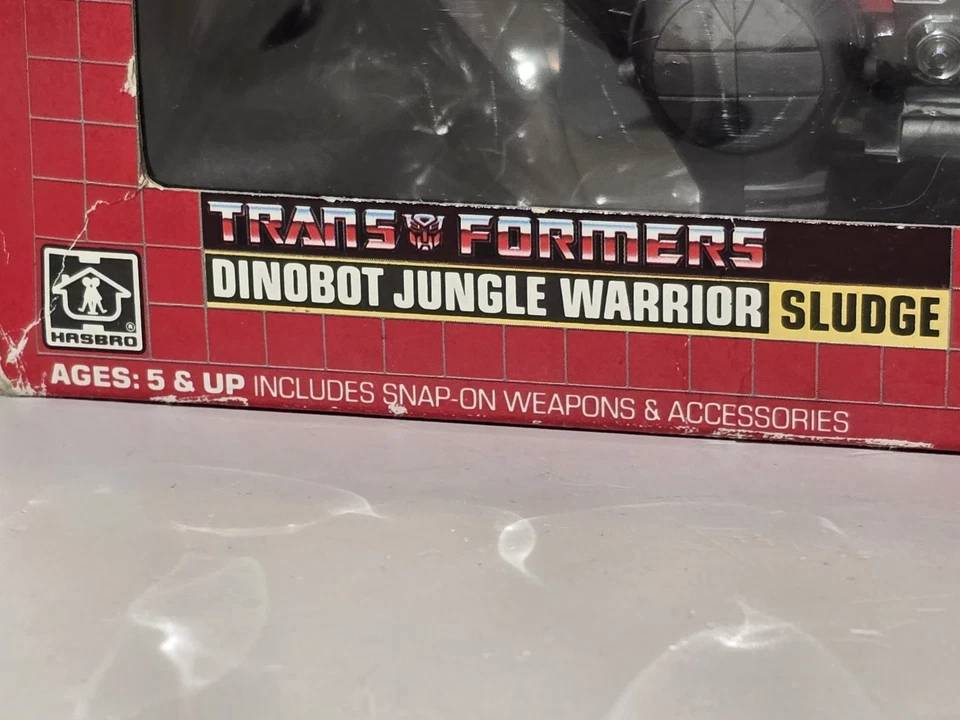 Vintage Hasbro G1 Transformers Sludge Dinobot Action Figure Complete with Box - Image 4 of 4