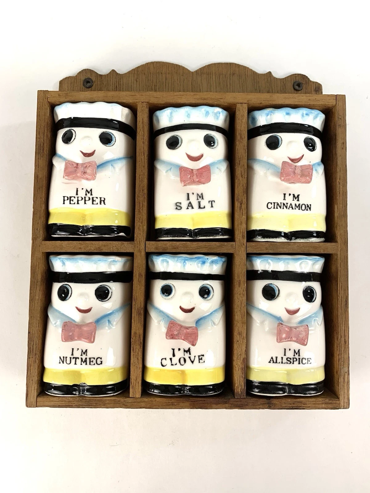 Rare Vintage Spice Chef’s Rack with Shakers Made In Japan Set Of 6