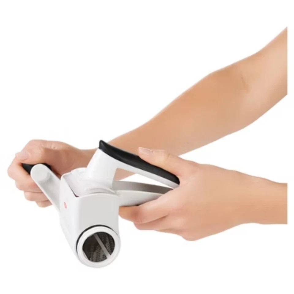 OXO Rotary Cheese Grater, Stainless Steel with Soft-Grip Handle - Image 3 of 4